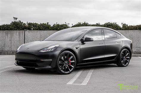 satin black tesla model 3|More.